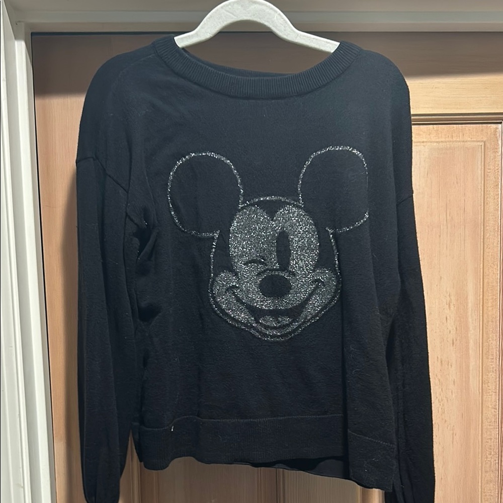 Girls Disney Black Mickey Mouse Sweater
